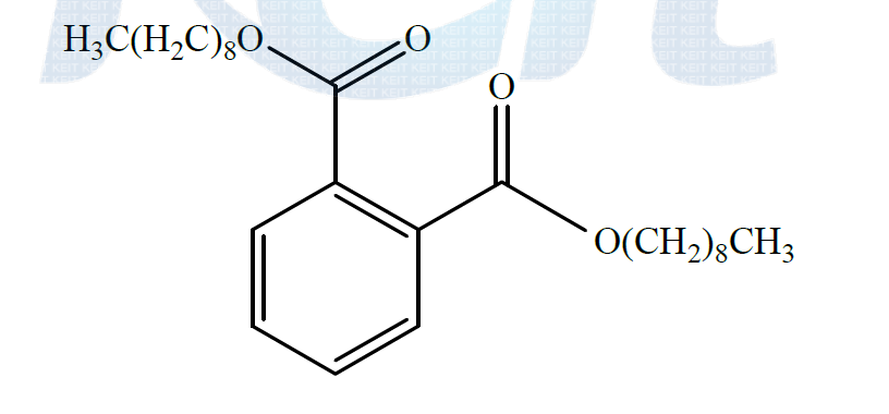 Chemical structure of 1,2-Benzenedicarboxylic acid, dinonyl ester