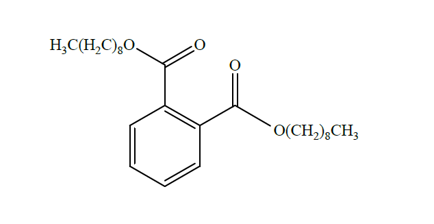 지표성분 1,2-benzenedicarboxylic acid, dinonyl ester의 화학적 구조