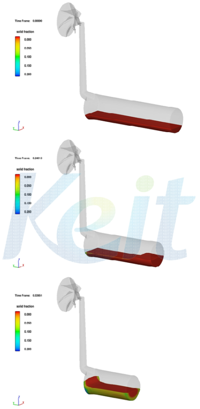 3차원 유동해석 결과 - Solid Fraction(1)