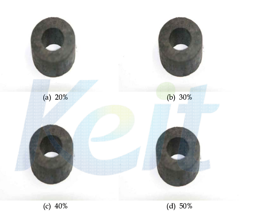 The pictures of carbonization residue with general swine manure content