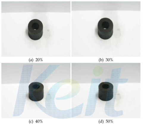 The pictures of carbonization residue with dairy cattle manure content