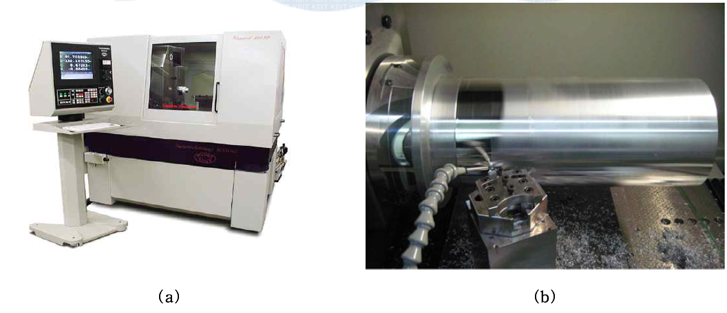 (a) DTM (Diamond Turning Machine) (b) Mirror Surface Finishing Process