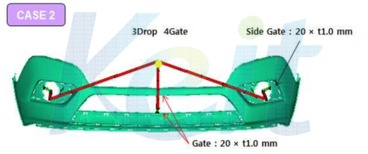 CASE 2의 게이트 및 런너 설계