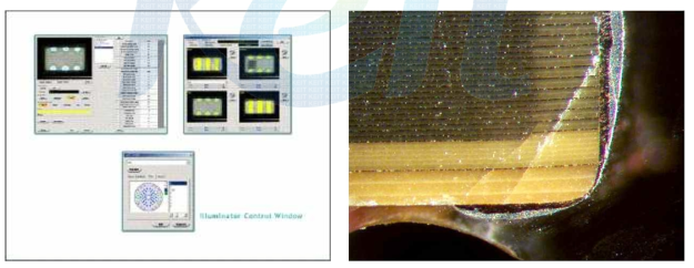 MLCC 검사 공정(좌), MLCC terminal cracks(우)