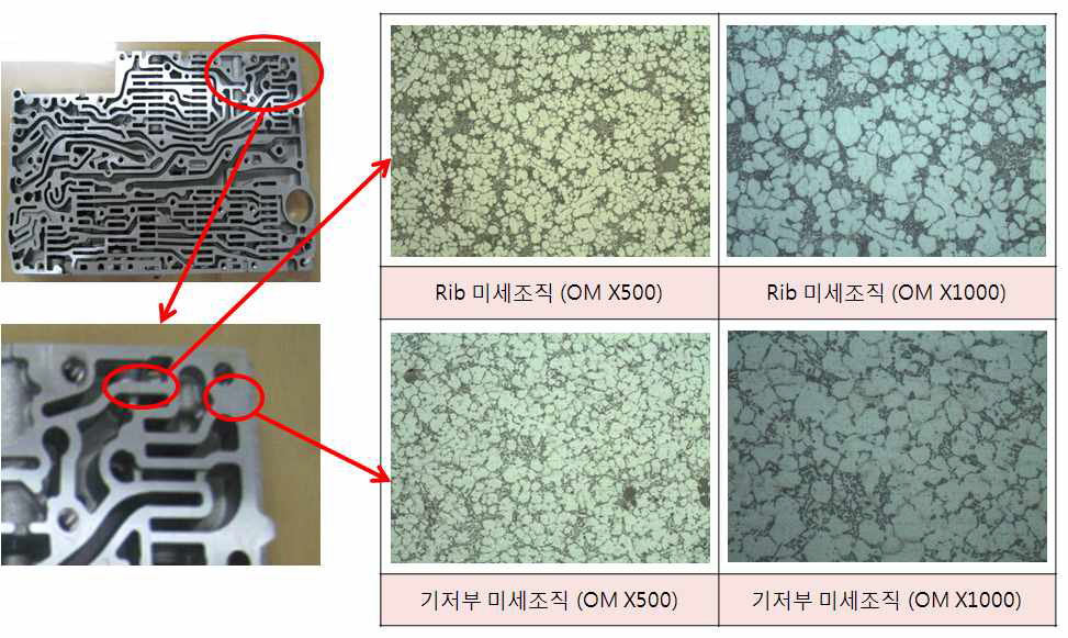 Chrysler(미국) slide housing의 미세조직 분석