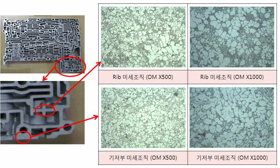 Mitsubishi(일본) slide housing의 미세조직 분석