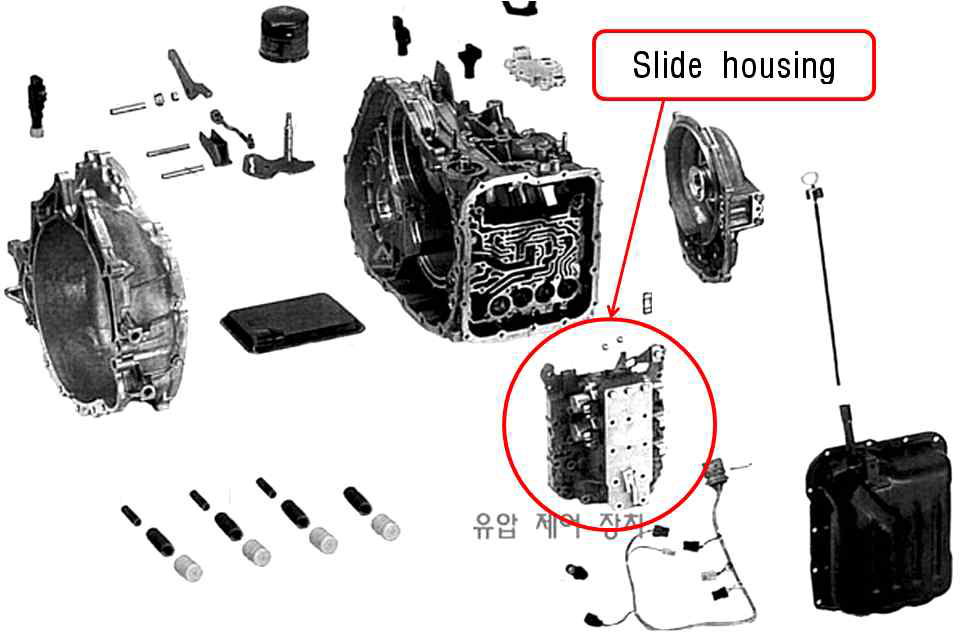 자동변속기 구조 및 slide housing의 위치