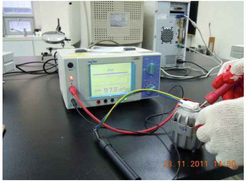 절연저항 시험모습