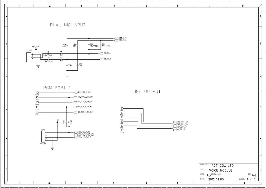 Mic input 및 PCM output part Schematic