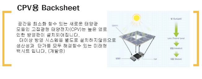 고집광형 태양광 모듈 모식도