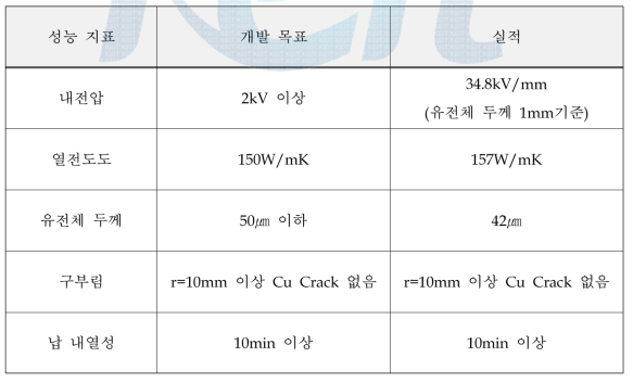 개발 목표 대비 개발 실적 현황