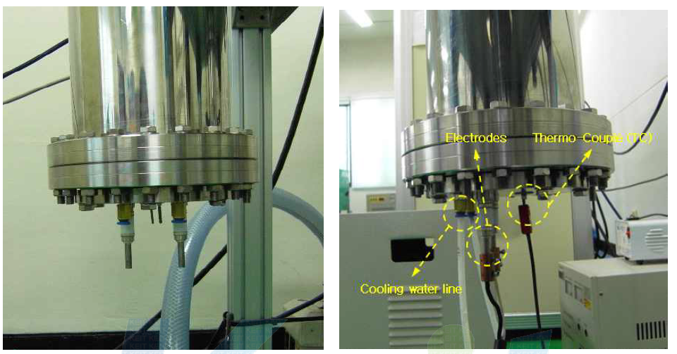 500cc 복사열 가열형 effusion cell 장착 사진