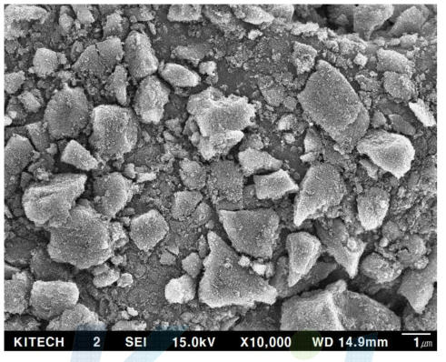 분쇄된 입자의 SEM 분석