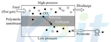 고분자막에서 기체투과 및 분리과정