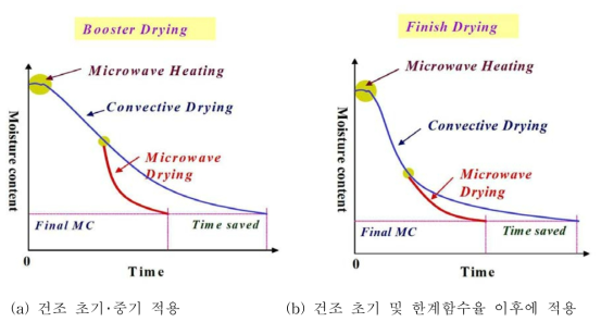 열풍-마이크로파 복합가열 시스템