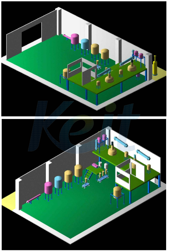 pilot plant (1 ton) 3D 도면