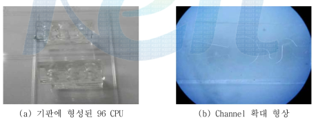 유리 기판에 형성된 Channel 형상