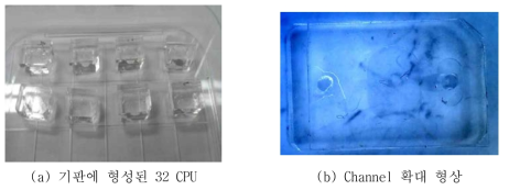 유리 기판에 형성된 Channel 형상