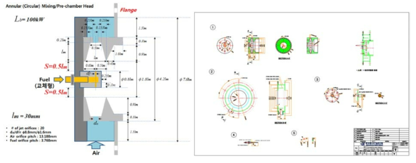 Cylindrical type ACI combustor 상세 설계