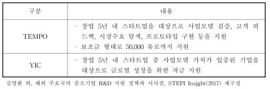 TEMP 프로그램 및 YIC 프로그램