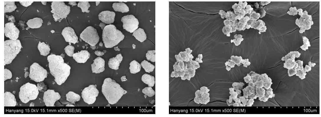 SEM of calcium silicate, a carrier (left) and EC-18-loaded SNEDDS