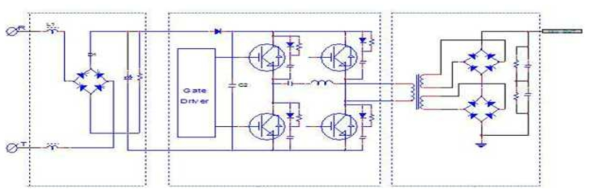 Circuit diagram of capacitor charging power supply unit.