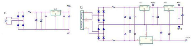 Circuit diagram of power supply for gate drivers.