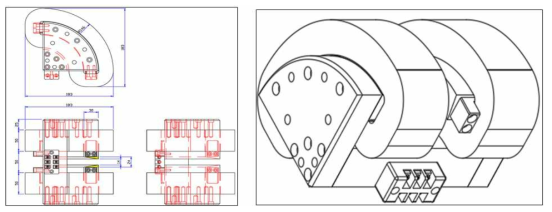 Designed 90 deg. bending magnet in this work.