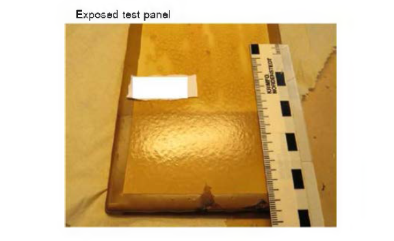 Exposed test panel