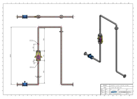 바이패스 밸브 성능시험장치 도면