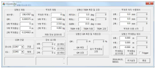 모형선 발라스팅 및 질량중심제어 프로그램