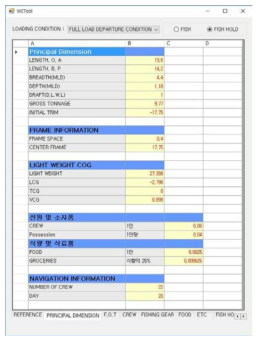 주요목 입력 Tab