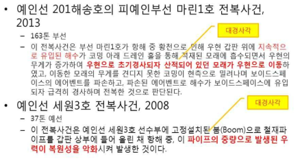 예부선 사고사례 1, 2