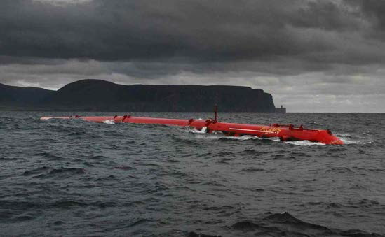 Real sea test of Pelamis 1