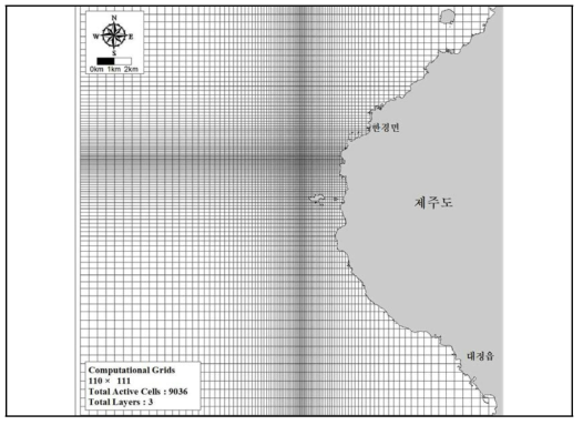 Grid points for numerical simulation