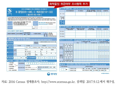 경제총조사 조사표 개선(안)