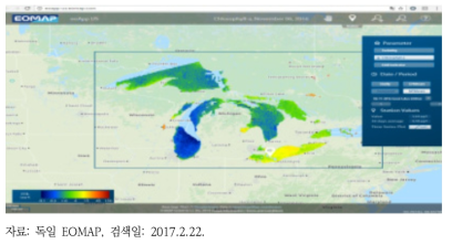 오대호의 녹조 분석 및 활용을 위한 지도 서비스 앱