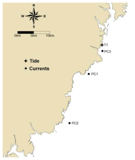 해수유동 검증지점 위치도