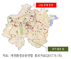 대전의 교통문제 지도