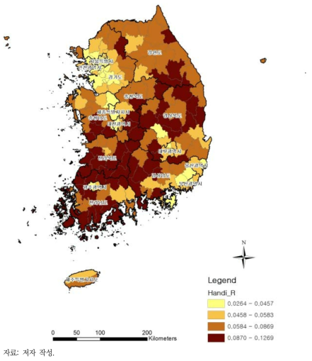 장애인 비율 현황