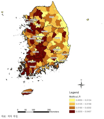 다문화가구 비율 현황