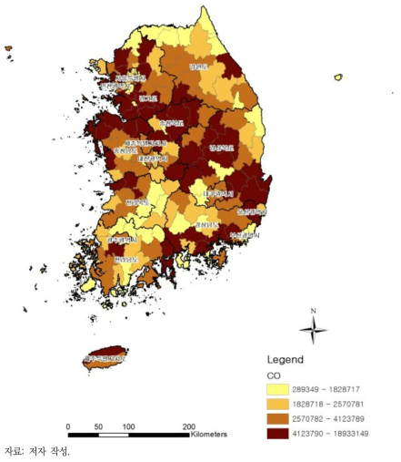 CO 배출량 현황