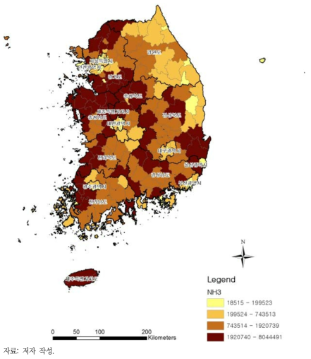 NH3 배출량 현황