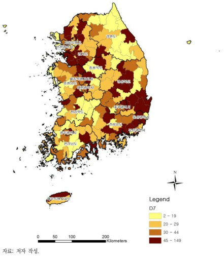 만성하기도질환 사망자 수(명)