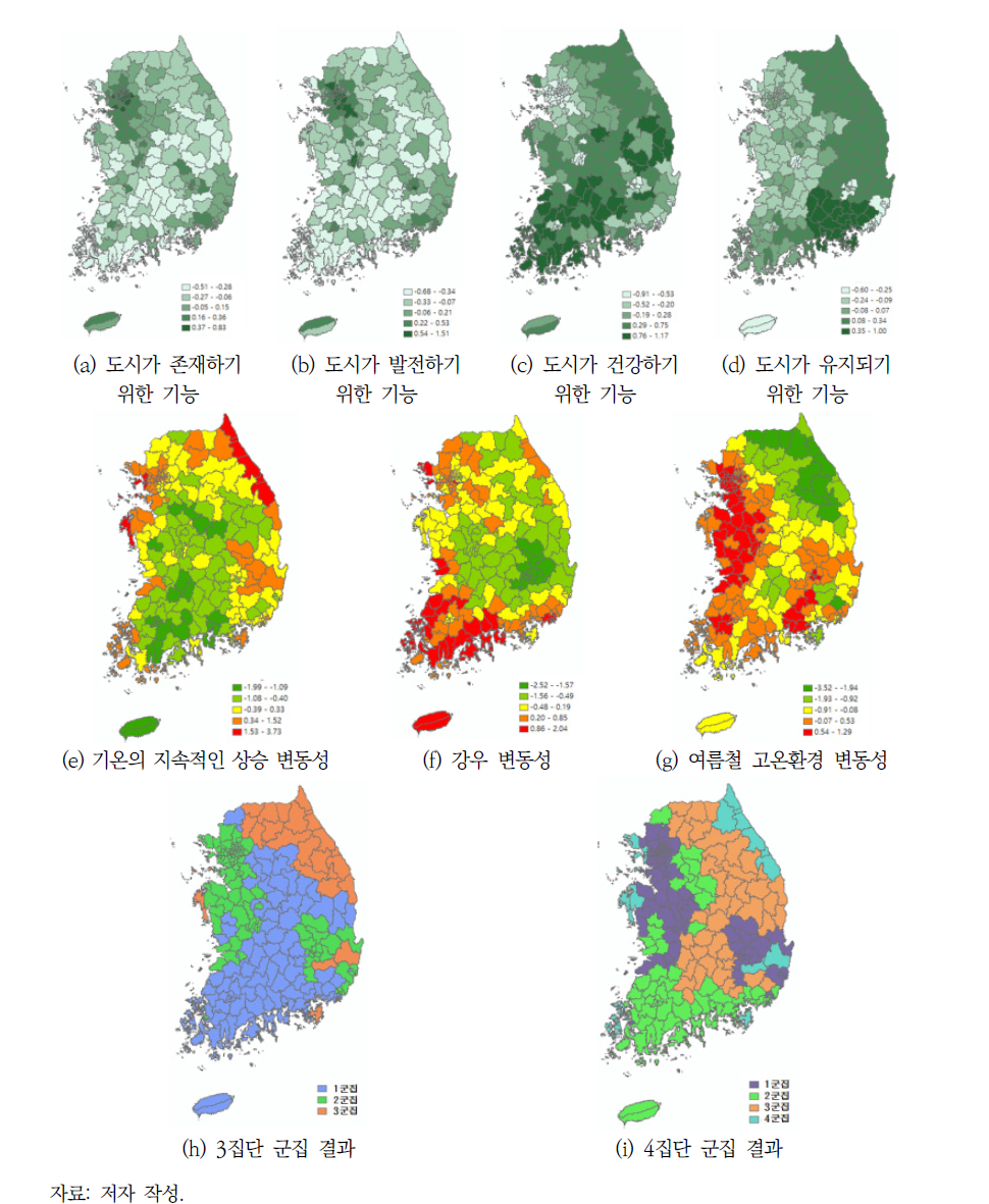 2005년 군집 및 지표 결과