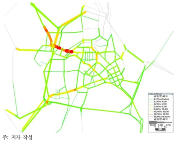 내비게이션 교통량 자료(대전광역시, 평일 일 평균)