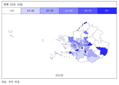 2015년 수도권 인구(30세 이상)