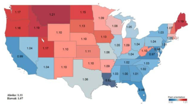 빅데이터 쿼리를 활용하여 측정한 미국 주 별 과거지향성 지도