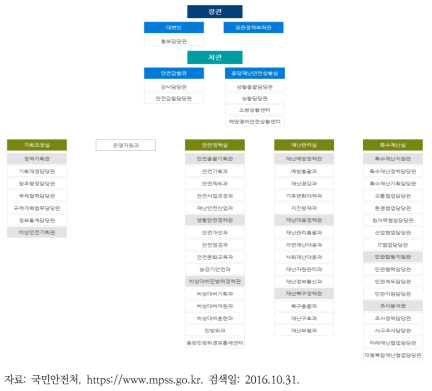 국민안전처 조직도