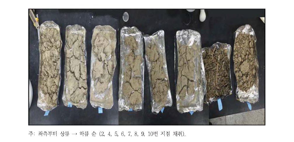 샛강 퇴적물 풍화 시료